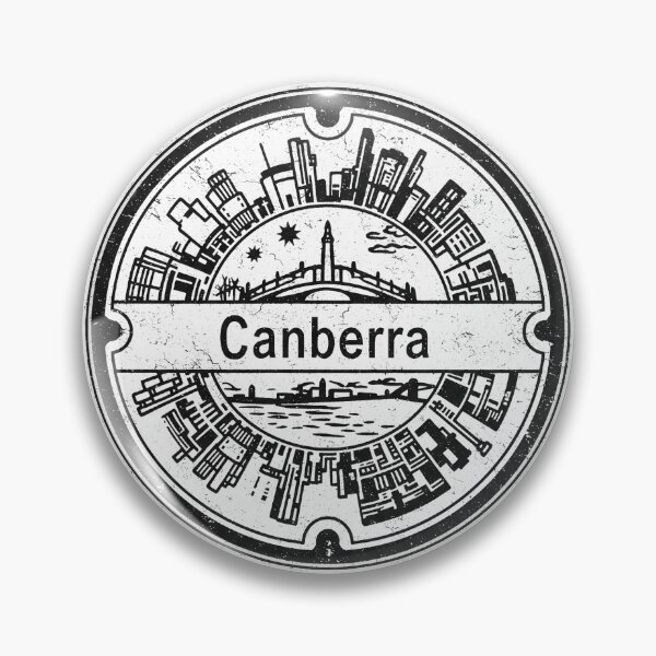 Artikelvorschau, Canberra - Australien: Runder Kanaldeckel entworfen und verkauft von GraffitiLab.