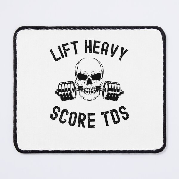Item preview, Lift Heavy Score TDs Weightlifter gym skeleton joke designed and sold by snowry.