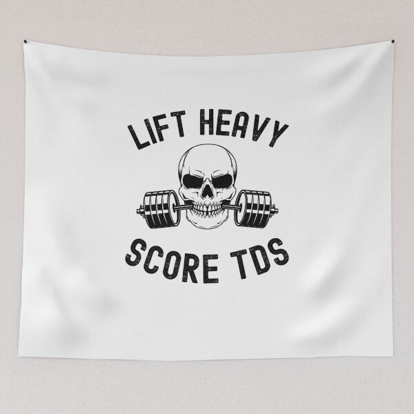 Item preview, Lift Heavy Score TDs Weightlifter gym skeleton joke designed and sold by snowry.