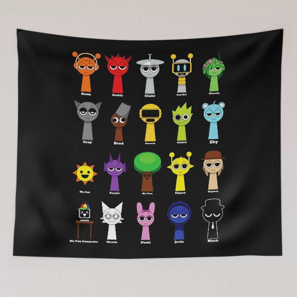 Item preview, All Sprunki Beats Family  designed and sold by TreArtiveMinde.