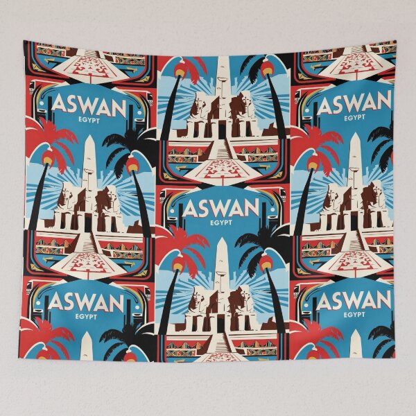 Item preview, Aswan Egypt Vintage Travel Tourism designed and sold by TravelersGems.