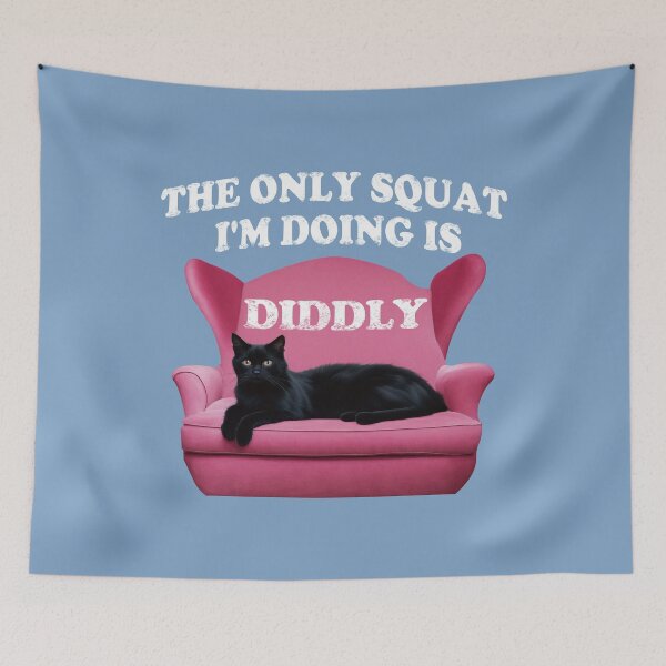 Item preview, The Only Squat I'm Doing Is Diddly Squat. Cat. designed and sold by EunsooLee.