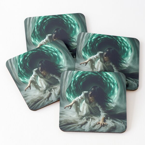 Item preview, The Wailing Descent – Banshee Emerging from a green portal designed and sold by GothicRubette.