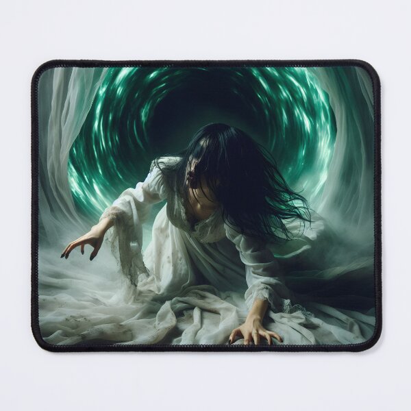 Item preview, The Wailing Descent – Banshee Emerging from a green portal designed and sold by GothicRubette.