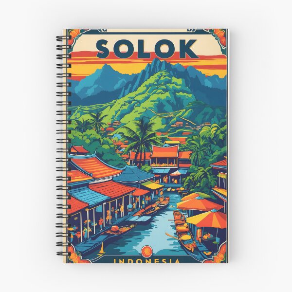 Item preview, Solok Indonesia Vintage Travel Tourism designed and sold by TravelersGems.