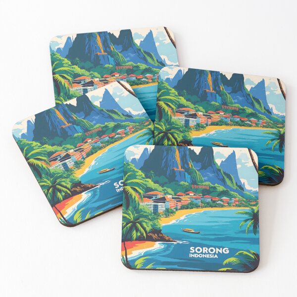 Item preview, Sorong Indonesia Vintage Travel Tourism designed and sold by TravelersGems.