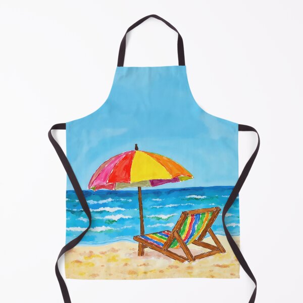 Item preview, Happy Chair Beach Rainbow Watercolor designed and sold by Magnolia Valley Art.