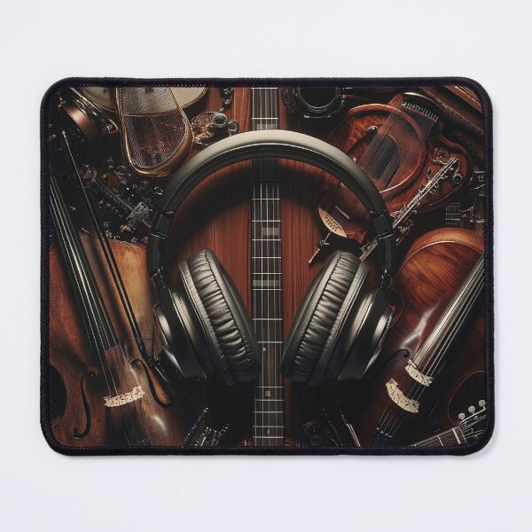 Item preview, Musical instrument collage print designed and sold by dcrc.