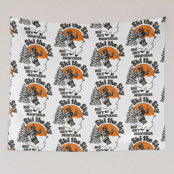 Item preview, Ski The Sky - Big Sky Montana Retro 70s/80s Skiing designed and sold by acquiesce13.