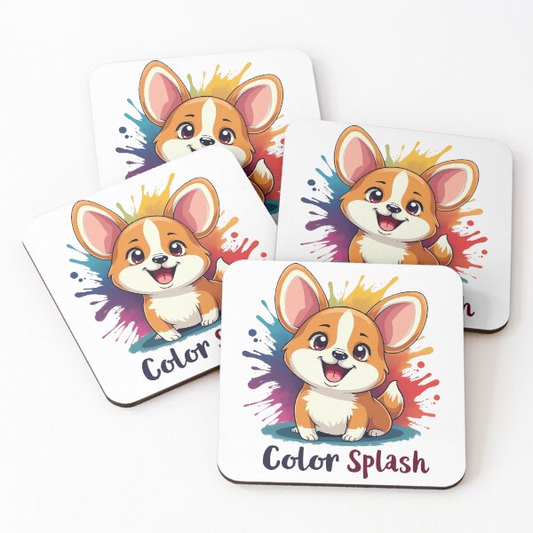 Item preview, Corgi Color Splash – Dynamic Artistic Expression & Cheerful Energy designed and sold by zoughlal.