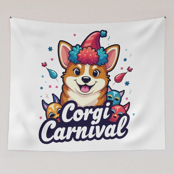 Item preview, Corgi Carnival – Festive Extravagance & Playful Mischief designed and sold by zoughlal.