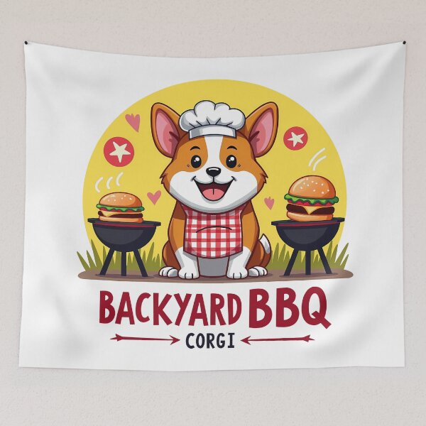 Item preview, Corgi Backyard BBQ – Family Outdoor Fun & Delicious Celebration designed and sold by zoughlal.