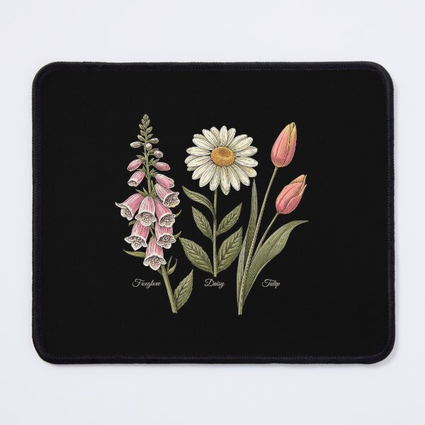 Item preview, Vintage Floral Plant Foxglove Daisy Tulip Flower Girls designed and sold by lidanmasi.