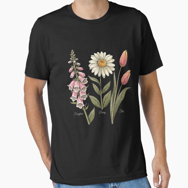 Item preview, Vintage Floral Plant Foxglove Daisy Tulip Flower Girls designed and sold by lidanmasi.