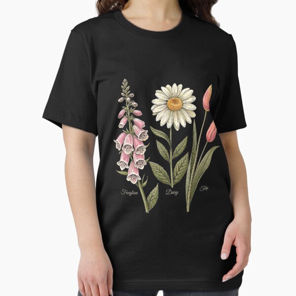Aperçu de l'œuvre Plante florale vintage Digitale Marguerite Tulipe Fleur Filles créée et vendue par lidanmasi.