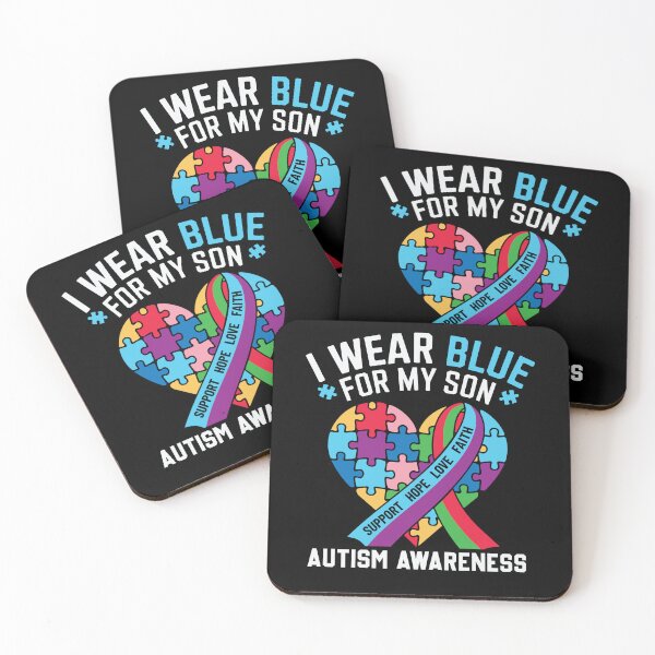 Item preview, I Wear Blue For my son Autism Awareness designed and sold by tmerchtrends.