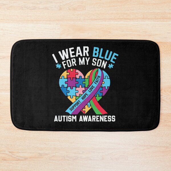 Item preview, I Wear Blue For my son Autism Awareness designed and sold by tmerchtrends.