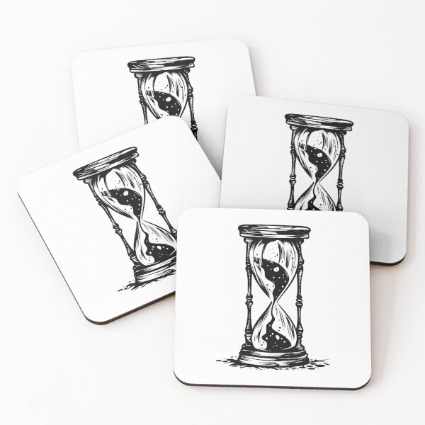 Item preview, Simple Hourglass Sands of Time Antique Vintage Old Clock designed and sold by inkoutninja.