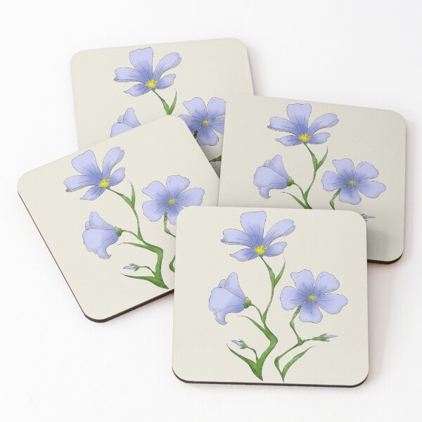 Item preview, Blue Flax Scientific Illustration designed and sold by itsgoodjunk.