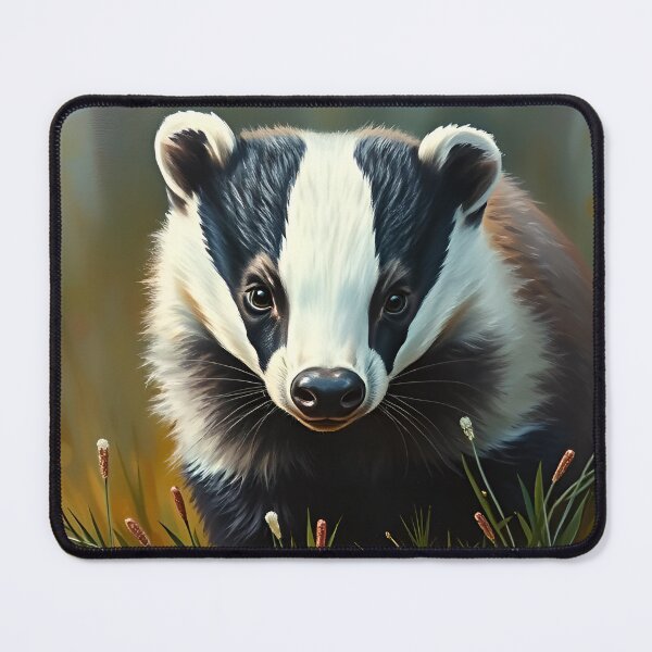 Item preview, Badger Oil Painting Style Woodland Wildlife Conservation designed and sold by kakarikihill.