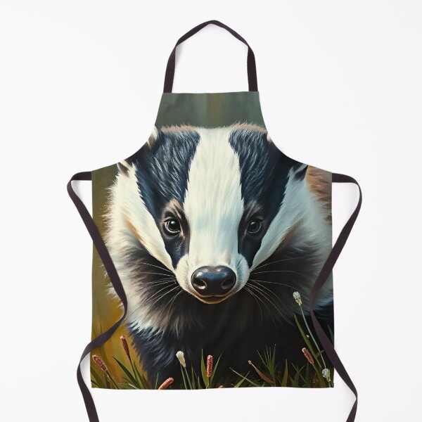Item preview, Badger Oil Painting Style Woodland Wildlife Conservation designed and sold by kakarikihill.
