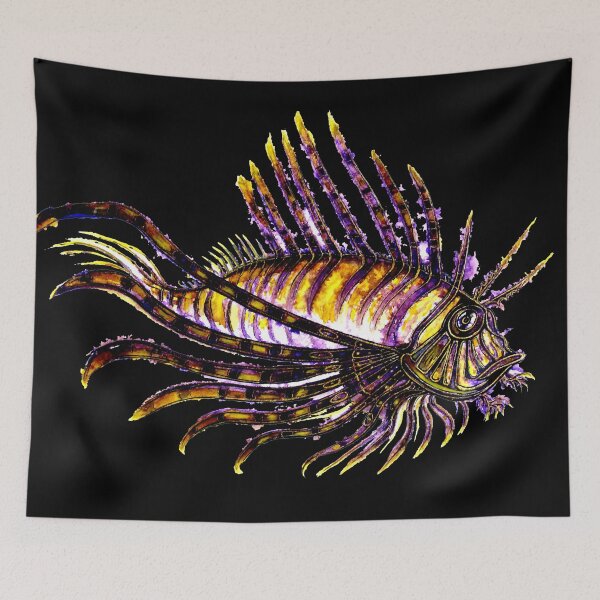 Item preview, Lionfish on Black designed and sold by Linda Callaghan.