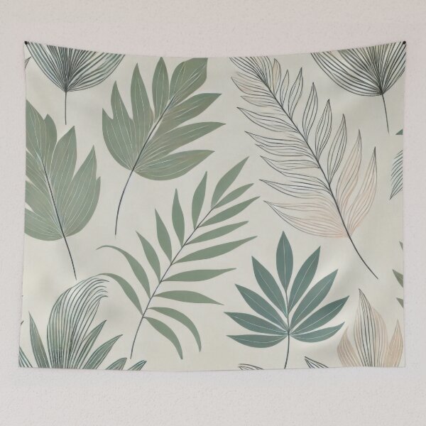 Item preview, Minimalist Palm Leaf Pattern designed and sold by BobArtGallery.