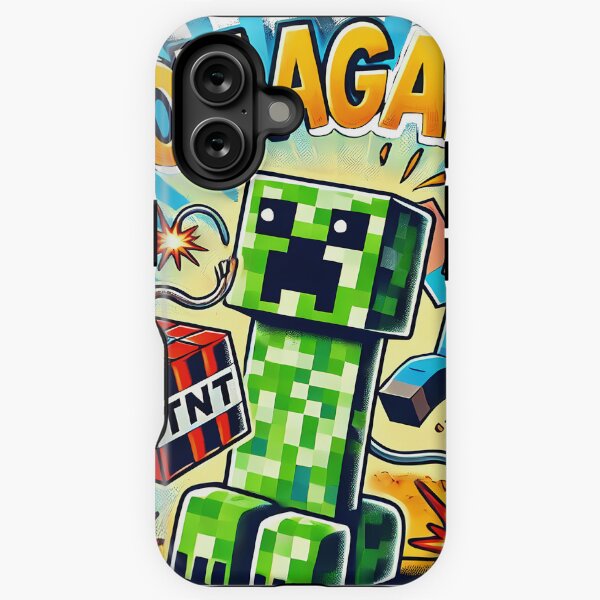 Item preview, Funny birthday party minecraft style - steve and the creeper  - TNT designed and sold by Psychacharm.