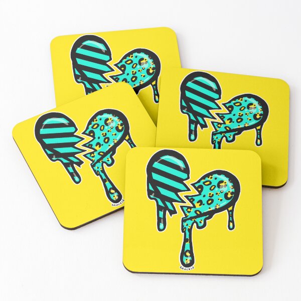 Item preview, Stripes And Leopard Print (Teal and Yellow Version) designed and sold by JanGrackle.