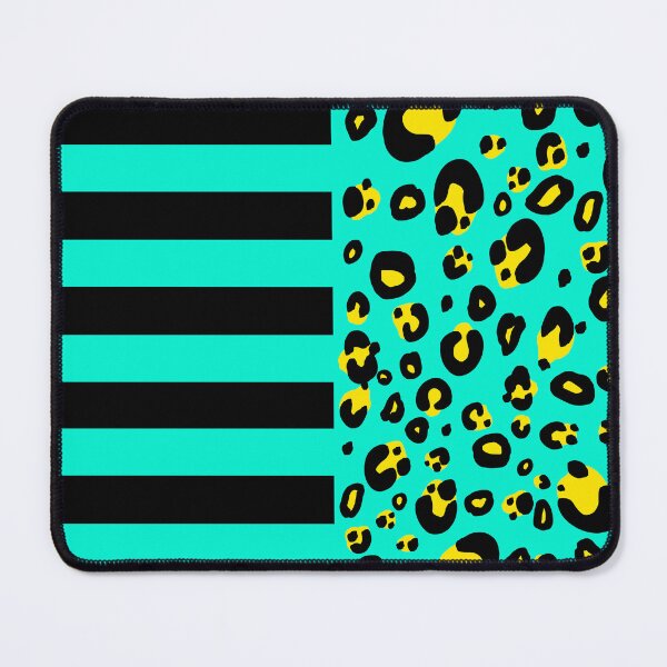 Item preview, Stripes And Leopard Print (Teal and Yellow Version) designed and sold by JanGrackle.