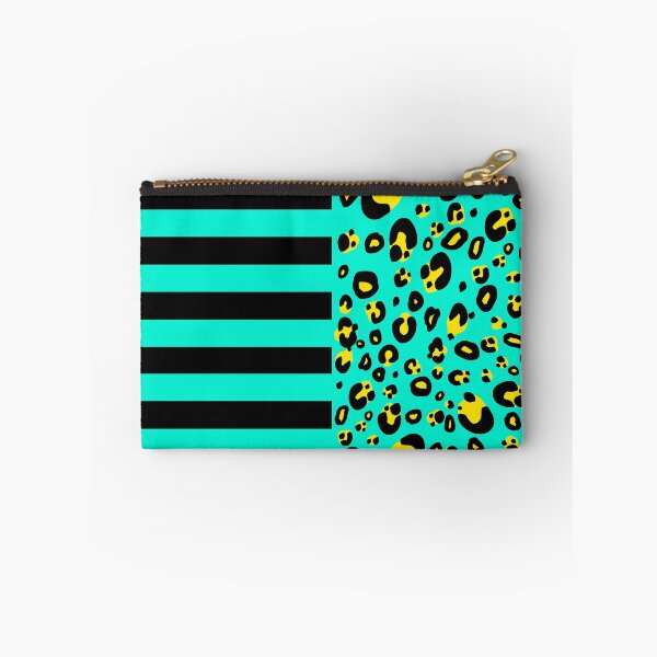 Item preview, Stripes And Leopard Print (Teal and Yellow Version) designed and sold by JanGrackle.