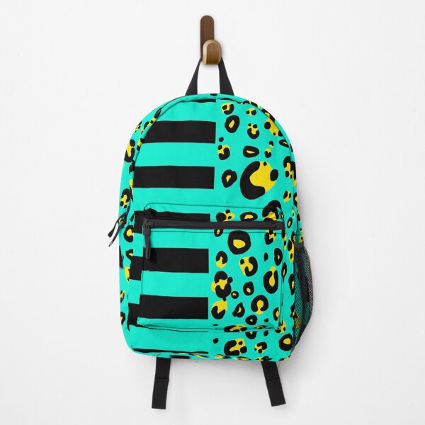 Item preview, Stripes And Leopard Print (Teal and Yellow Version) designed and sold by JanGrackle.
