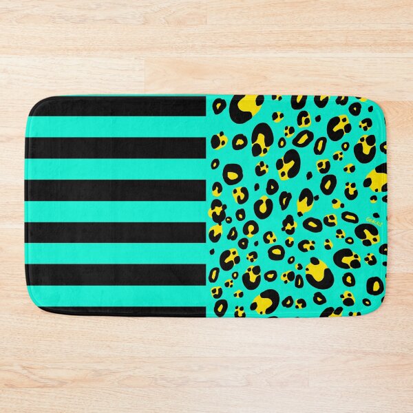 Item preview, Stripes And Leopard Print (Teal and Yellow Version) designed and sold by JanGrackle.