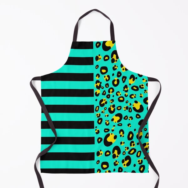 Item preview, Stripes And Leopard Print (Teal and Yellow Version) designed and sold by JanGrackle.