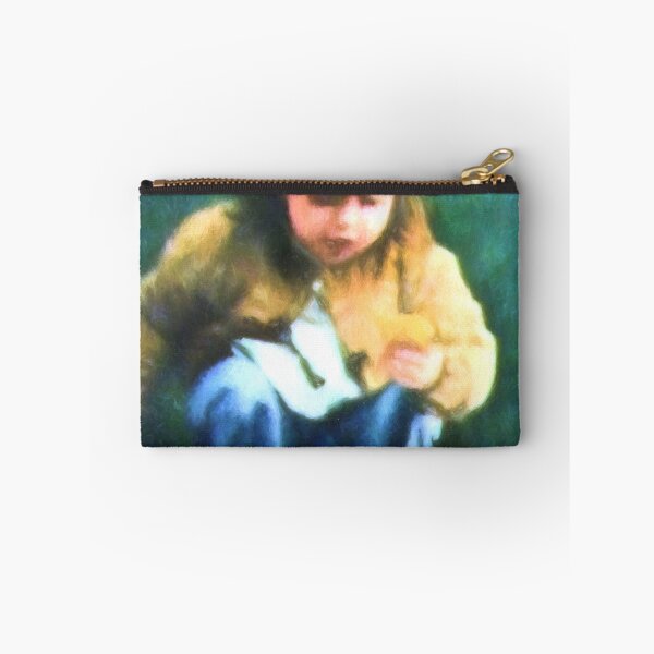 Item preview, Little Girl With Marigolds designed and sold by bloomingvine.