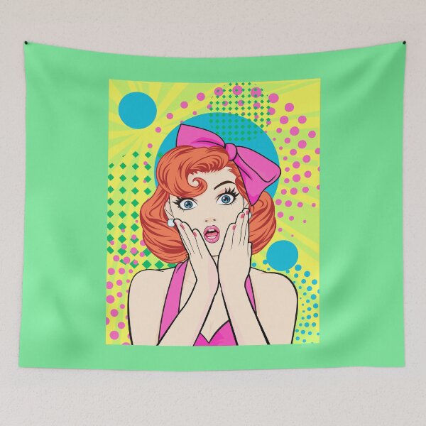 Item preview, Retro Woman, Pop Art, Surprised, Beautiful, Vintage Style #3 designed and sold by AASparksDesigns.