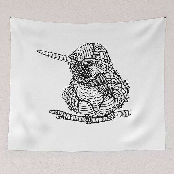 Item preview, Hummingbird tattoo style | Gift for hummingbird lover designed and sold by Marian Murdoch.