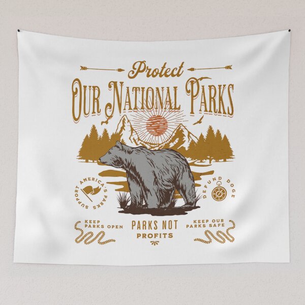 Item preview, Protect Our National Parks Not Profits Bear designed and sold by GrulkeNedrow.