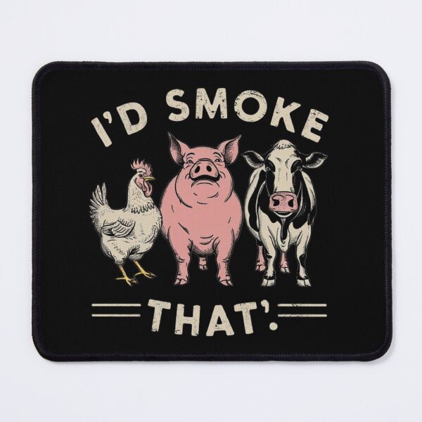 Item preview, Funny BBQ Design with Chicken, Pig, and Cow Illustration designed and sold by love3617.