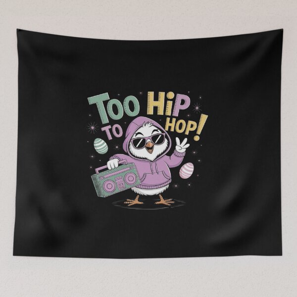 Item preview, Cool Hipster Chick with Boombox Easter Design designed and sold by love3617.