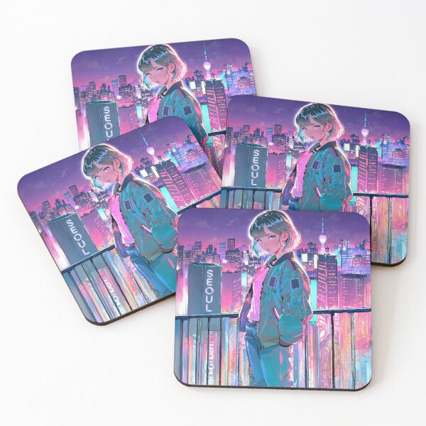 Item preview, Seoul Neon Balcony – Retro Cyberpunk Mood designed and sold by PitsFusion Retro Atlas.