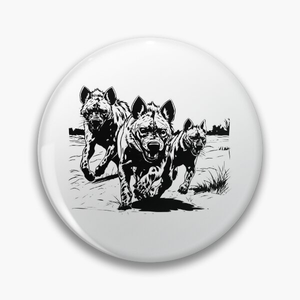 Item preview, Hyenas Pack Herd Run Attack Scavenger African Predator designed and sold by inkoutninja.