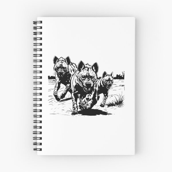 Item preview, Hyenas Pack Herd Run Attack Scavenger African Predator designed and sold by inkoutninja.