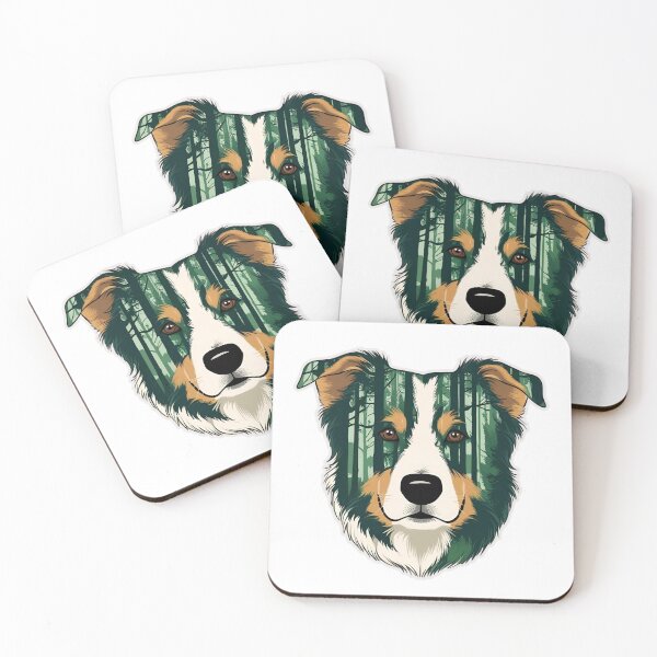 Item preview, Forest Silhouette of an Australian Shepherd designed and sold by GoodyPaws.