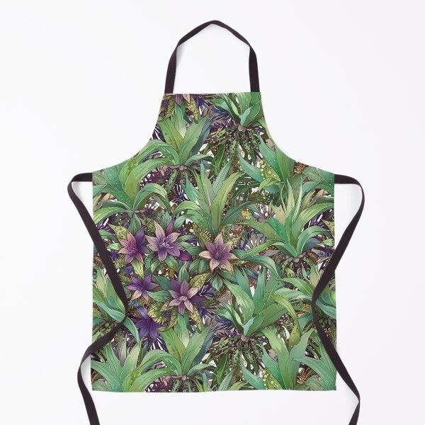 Item preview, Green Foliage, Purple Blossoms Botanical Pattern designed and sold by CoolPixels.