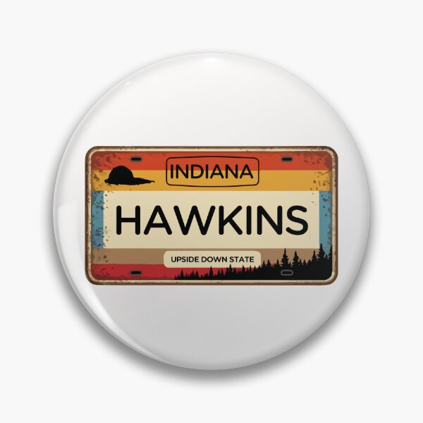 Item preview, Hawkins Indiana License Plate designed and sold by Fanverse Merchandise.