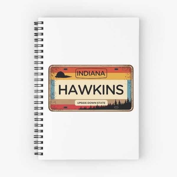 Item preview, Hawkins Indiana License Plate designed and sold by Fanverse Merchandise.