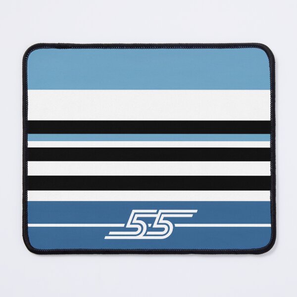 Item preview, Carlos Sainz #55 Stripe Motif - Racing Color Blocks | F1 Driver Art designed and sold by Studio F1Grid.