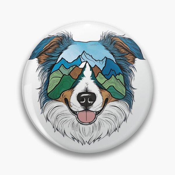 Item preview, Mountain Silhouette of an Australian Shepherd designed and sold by GoodyPaws.