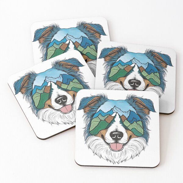Item preview, Mountain Silhouette of an Australian Shepherd designed and sold by GoodyPaws.